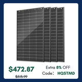 HQST Bifacial 200W Compact N-Type Solar Panel | 25.4% Efficiency, 13% Smaller
