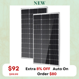 Traver Force 100W 200W 400W 12V 10BB Cell Monocrystalline Solar Panel