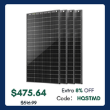 HQST Bifacial 200W N-Type 16BB Monocrystalline Solar Panel with All-Black Design