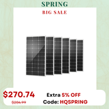 HQST 100W 12V 9BB Monocrystalline Solar Panel