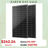 HQST Bifacial 200W N-Type 16BB Monocrystalline Solar Panel with All-Black Design