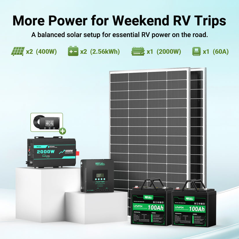 HQST 400W RV Solar Kit (2.56kWh)