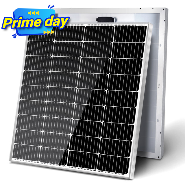【New Compact Square Size】100 Watt 12 Volt 9BB Cell Monocrystalline Solar Panel