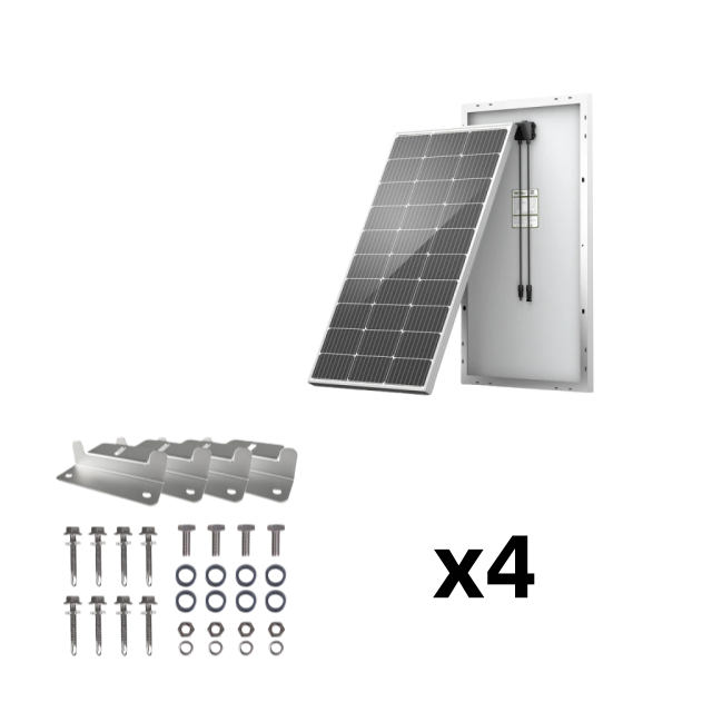 HQST 100 Watt 12 Volt 9BB Monocrystalline Solar Panel