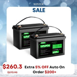 2-Pack HQST 12V 100Ah LiFePO4 Battery (Extra 5% Off Promotion).