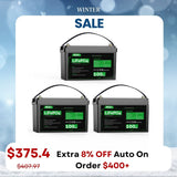 3-Pack HQST 12V 100Ah LiFePO4 Battery (Extra 8% Off Promotion).