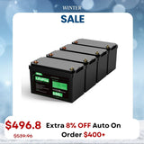 4-Pack HQST 12V 100Ah LiFePO4 Battery (Extra 8% Off Promotion).