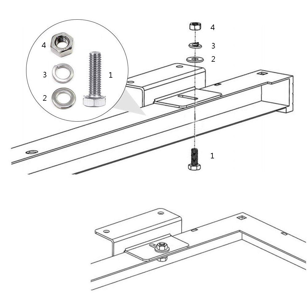 HQST Solar Panel Mounting Z Brackets with Nuts and Bolts -- 4 Sets of RV, Boat, Roof, Wall and other Off Gird Installation
